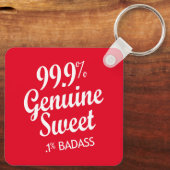 Porte-clés 99.9% Genuine Sweet .1% Badass (2) (Verso)