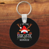 Porte-clés 99 I Am The Sarcastic Reindeer Uni-adults Black Co (Recto)