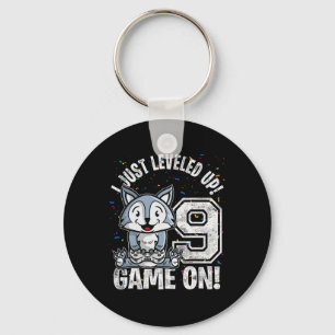 Porte-clés 9 ans 9e anniversaire Wolf Boy Girl Cadeaux Vidéo
