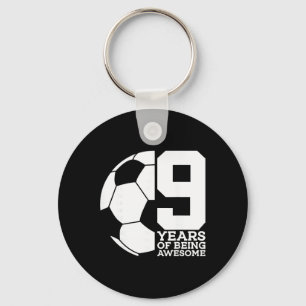 Porte-clés 9 Ans À Être Incroyable Football 9e Anniversaire _