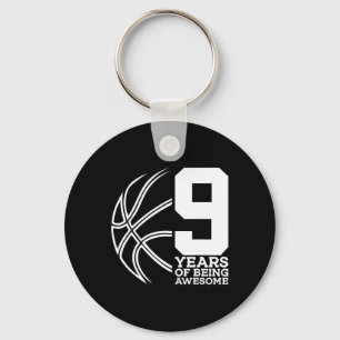 PORTE-CLÉS 9 ANS D'ÊTRE UN BASKETBALL MAGNIFIQUE 9E ANNIVERSA