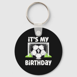 Porte-clés 9 ans Football 9e Anniversaire Joueur Enfants Anni