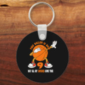 Porte-clés 9 ans Joyeux 9e anniversaire Basketball 9e anniver (Recto)