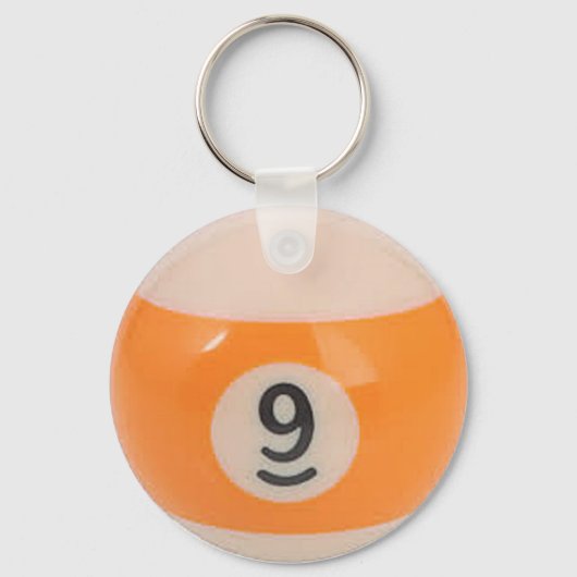 Porte-clés "9 Ball" pool ball design jewelry set (Recto)