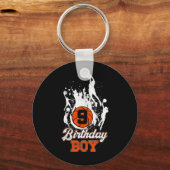 Porte-clés 9e Anniversaire Basketball Thème Anniversaire Garç (Recto)