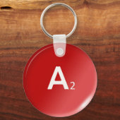 Porte-clés a2 traitement du groupe sanguin humain (Recto)