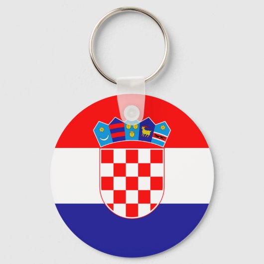 Porte-clés A bas prix ! Drapeau croate (Recto)