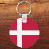 Porte-clés A bas prix ! Drapeau du Danemark (Recto)