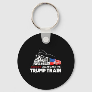 Porte-clés À Bord Du Drapeau Américain Trump Train 2024