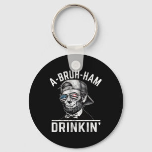 Porte-clés A-bruh-jambon A-bro-jambon Drinkin drôle 4 juillet