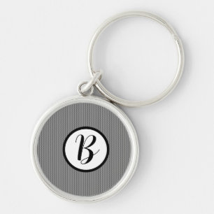 Porte-clés à carreaux noirs Monogram