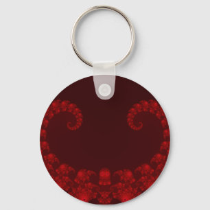 Porte-clés à cœur rouge profond