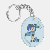 Porte-clés A Customized Key Chain with Cute Blueberry Chibi (Devant gauche)