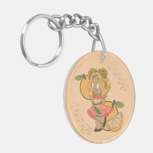 Porte-clés A Customized Key Chain with Cute Orange Chibi (Devant gauche)