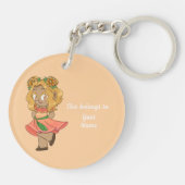 Porte-clés A Customized Key Chain with Cute Orange Chibi (Dos)