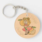 Porte-clés A Customized Key Chain with Cute Orange Chibi (Devant)