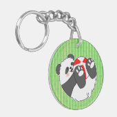 Porte-clés A Cute Baby Panda Playing with a Ball (Devant gauche)