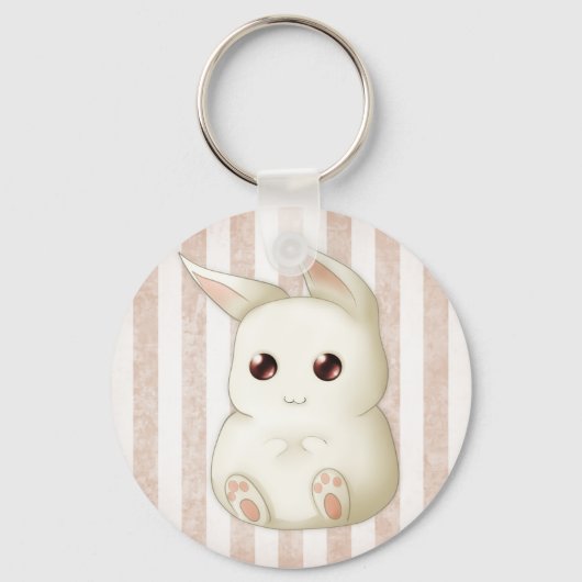 Porte-clés A Cute Puffy Kawaii Bunny Rabbit (Recto)