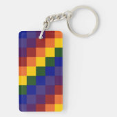 Porte-clés à damiers arc-en-ciel (Dos)