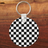 Porte-clés à damiers noir et blanc (Recto)