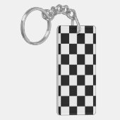 Porte-clés à damiers noir et blanc (Devant gauche)