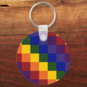 Porte-clés à damiers Porte - clé arc-en-ciel (Recto)