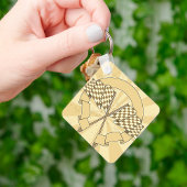 Porte-clés à damiers Porte - clé des indicateurs de course