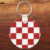 Porte-clés à damiers rouge et blanc (Recto)
