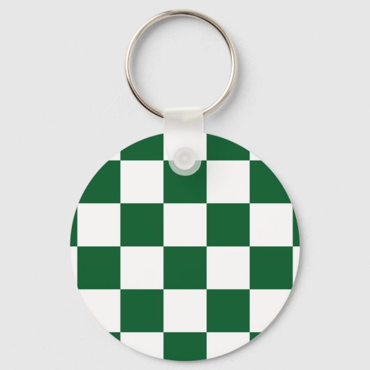 Porte-clés à damiers vert et blanc (Recto)
