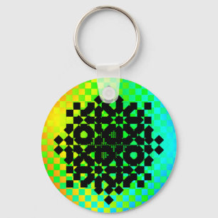 Porte-clés à damiers Wheels par Kenneth Yoncich