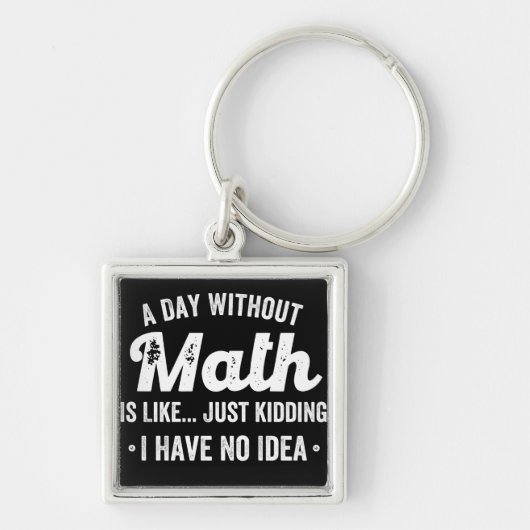 Porte-clés a day without math is like just kidding i have no (Devant)