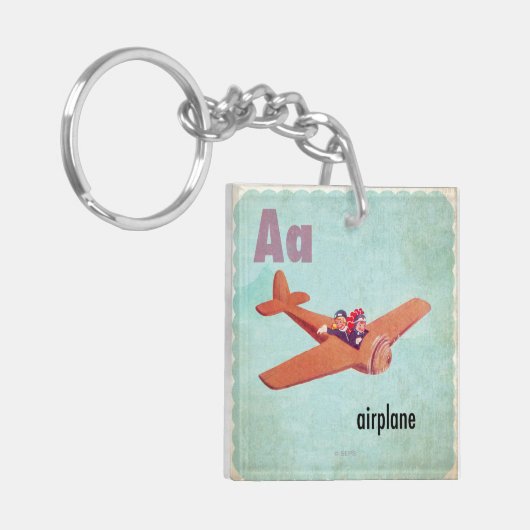 Porte-clés A est pour avion (Devant gauche)