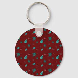 Porte-clés À feuillage persistant Tree Feuilles et Red Holly