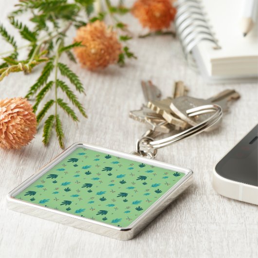 Porte-clés À feuillage persistant Tree Feuilles et Red Holly  (Côté)