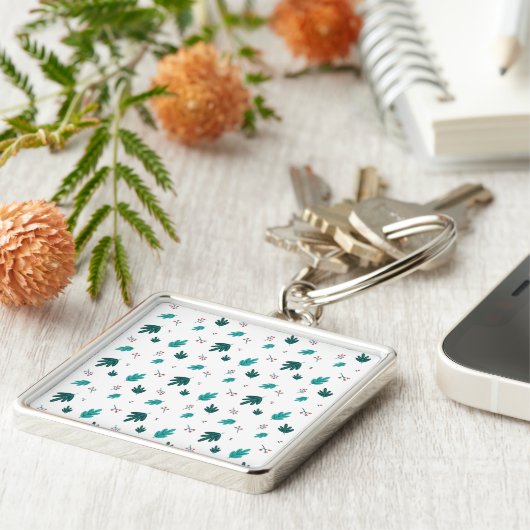 Porte-clés À feuillage persistant Tree Feuilles et Red Holly  (Côté)