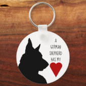 Porte-clés "A German Shepherd has my heart" keychain (Recto)