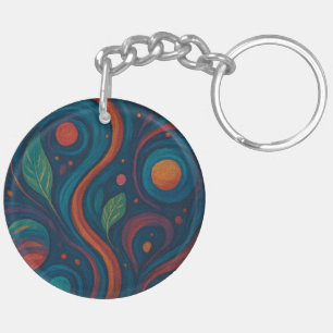 Porte-clés à impression totale Botanical Bliss