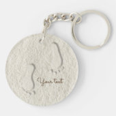 Porte-clés À la plage - empreintes de sable (Dos)