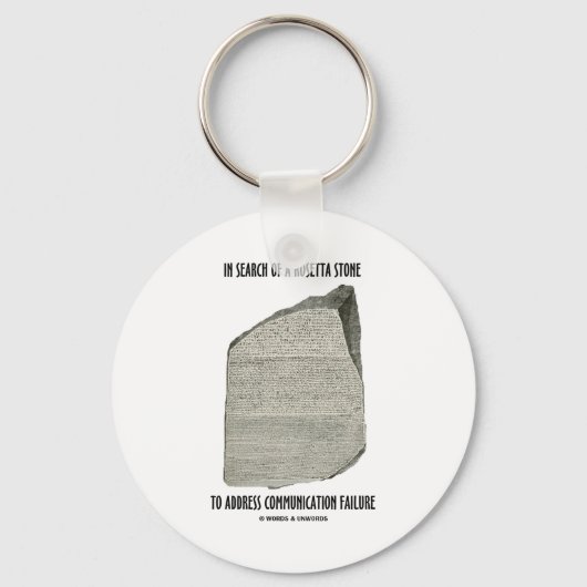 Porte-clés À La Recherche De Rosetta Stone Adresse Communicat (Recto)