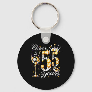Porte-clés À la reine qui fête ses 55 ans joyeux anniversaire