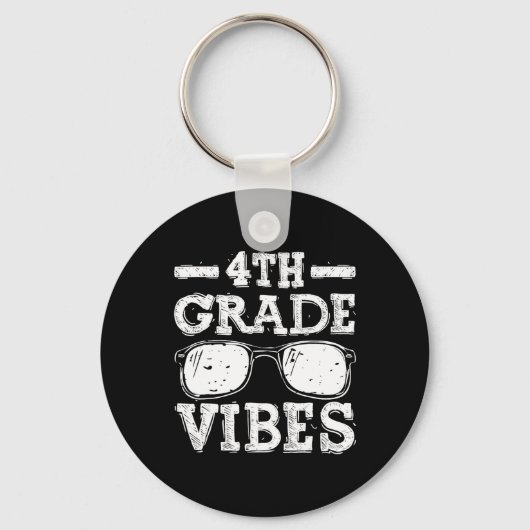 Porte-clés À l'école Vibes de 4e année (Recto)