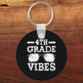 Porte-clés À l'école Vibes de 4e année (Recto)