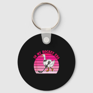 Porte-clés À l'ère de la fille de hockey, design vintage de d