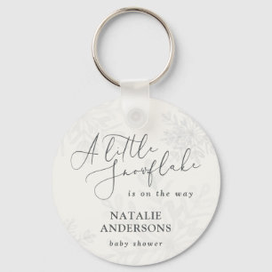 Porte-clés A little snowflake winter baby shower party