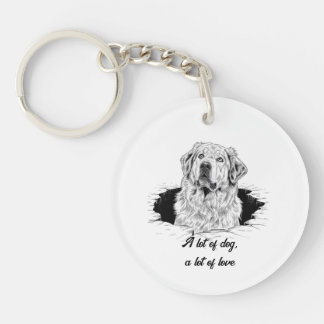 Porte-clés A lot of dog, a lot of love