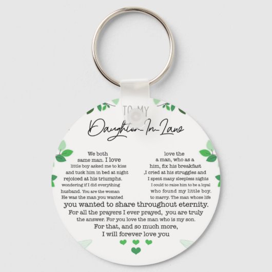 Porte-clés À ma fille en droit (Recto)