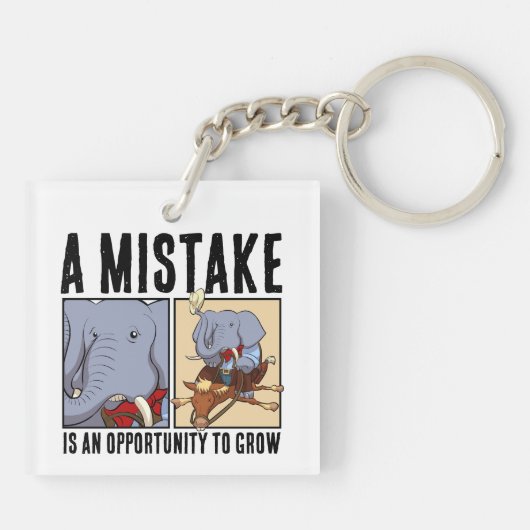 Porte-clés A Mistake Is An Opportunity To Grow Elephant (Dos)
