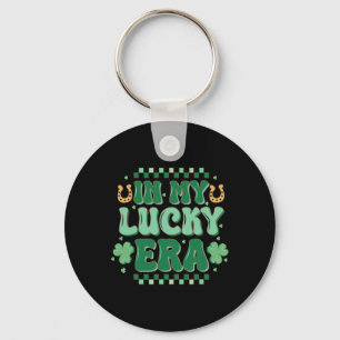 Porte-clés À mon époque chanceuse Groovy St Patricks Day Trèf