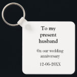 Porte-clés À mon mari mariage anniversaire ajouter nom date m<br><div class="desc">conception</div>