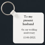 Porte-clés À mon mari mariage anniversaire ajouter nom date m<br><div class="desc">conception</div>